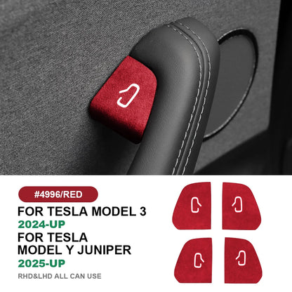 MiniRevs Alcantara Door Switch Panel Trim | Tesla Model 3 Highland & Model Y Juniper