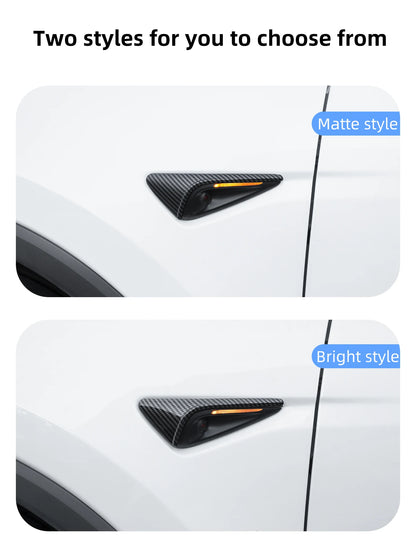 MiniRevs Carbon Fiber Turn Signal Camera Trim Cover for Tesla Model 3/Y/YL Highland Juniper 2026
