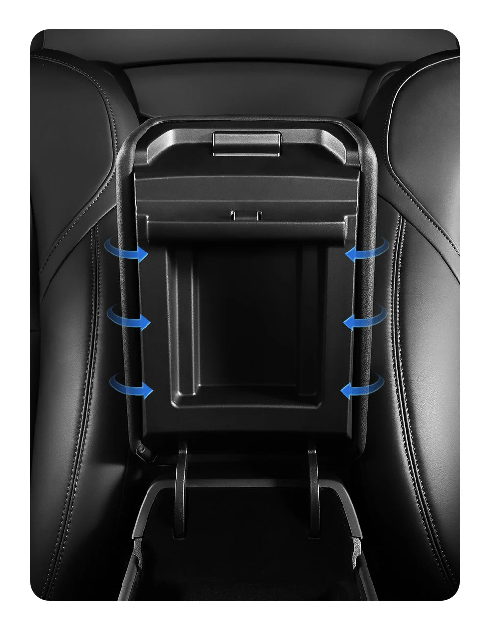 MiniRevs Leather Center Console Armrest Cover for Tesla Model 3/Y/YL Highland Juniper 2021-2026
