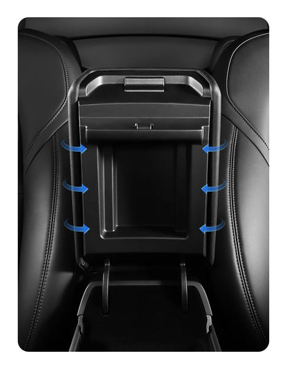 MiniRevs Leather Center Console Armrest Cover for Tesla Model 3/Y/YL Highland Juniper 2021-2026