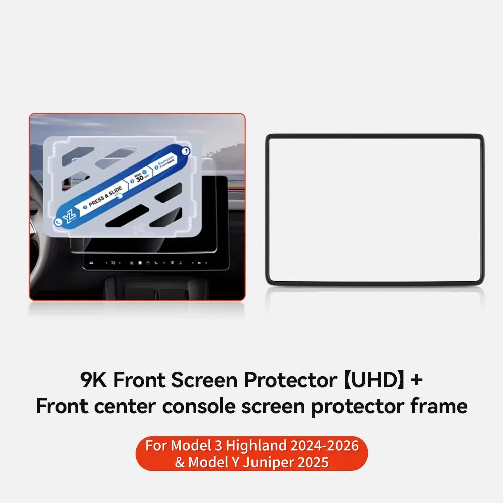 MiniRevs Tempered Glass Screen Protector for Tesla Model 3/Y/YL Highland Juniper 2025-2026 Rear Screen