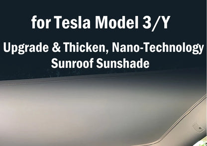 MiniRevs Nano Silver Glass Roof Sunshade for Tesla Model 3/X/Y/YL Highland Juniper 2020-2026