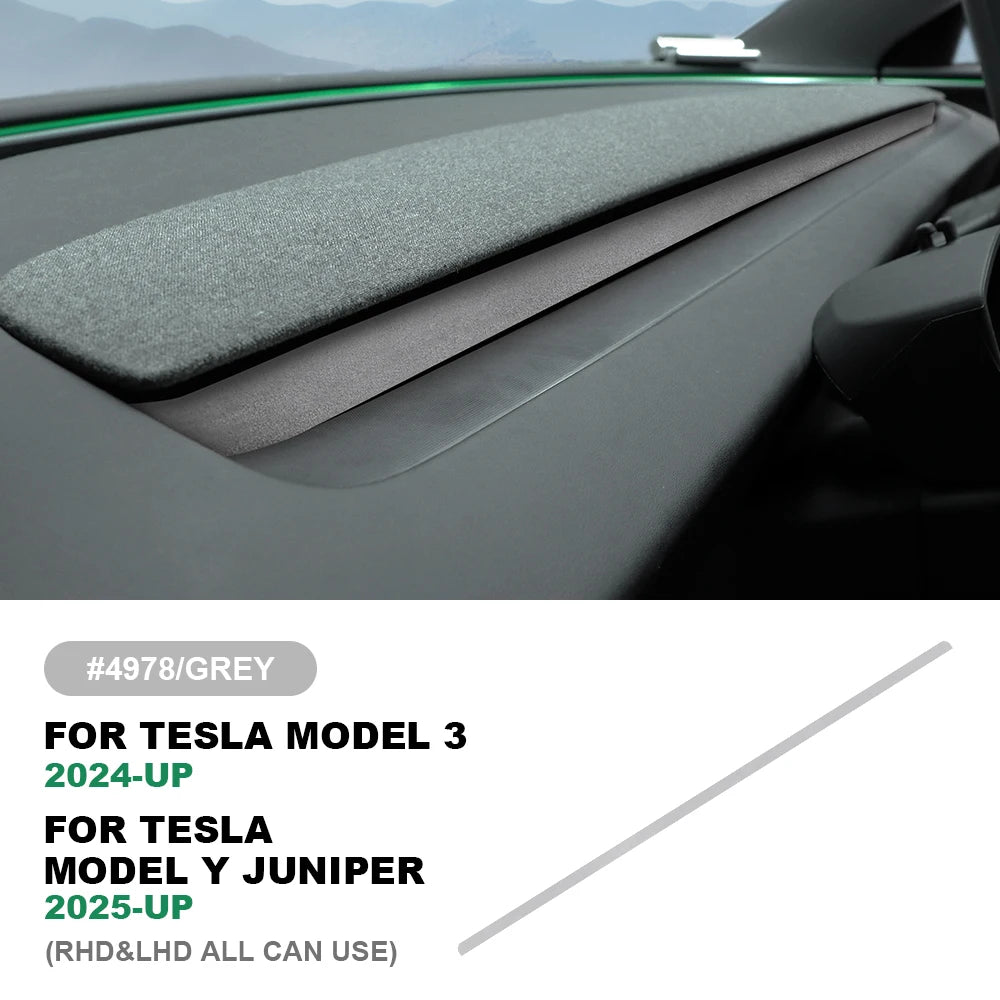 MiniRevs Italian Suede Dashboard Air Vent Trim for Tesla Model 3 Highland & Model Y Juniper