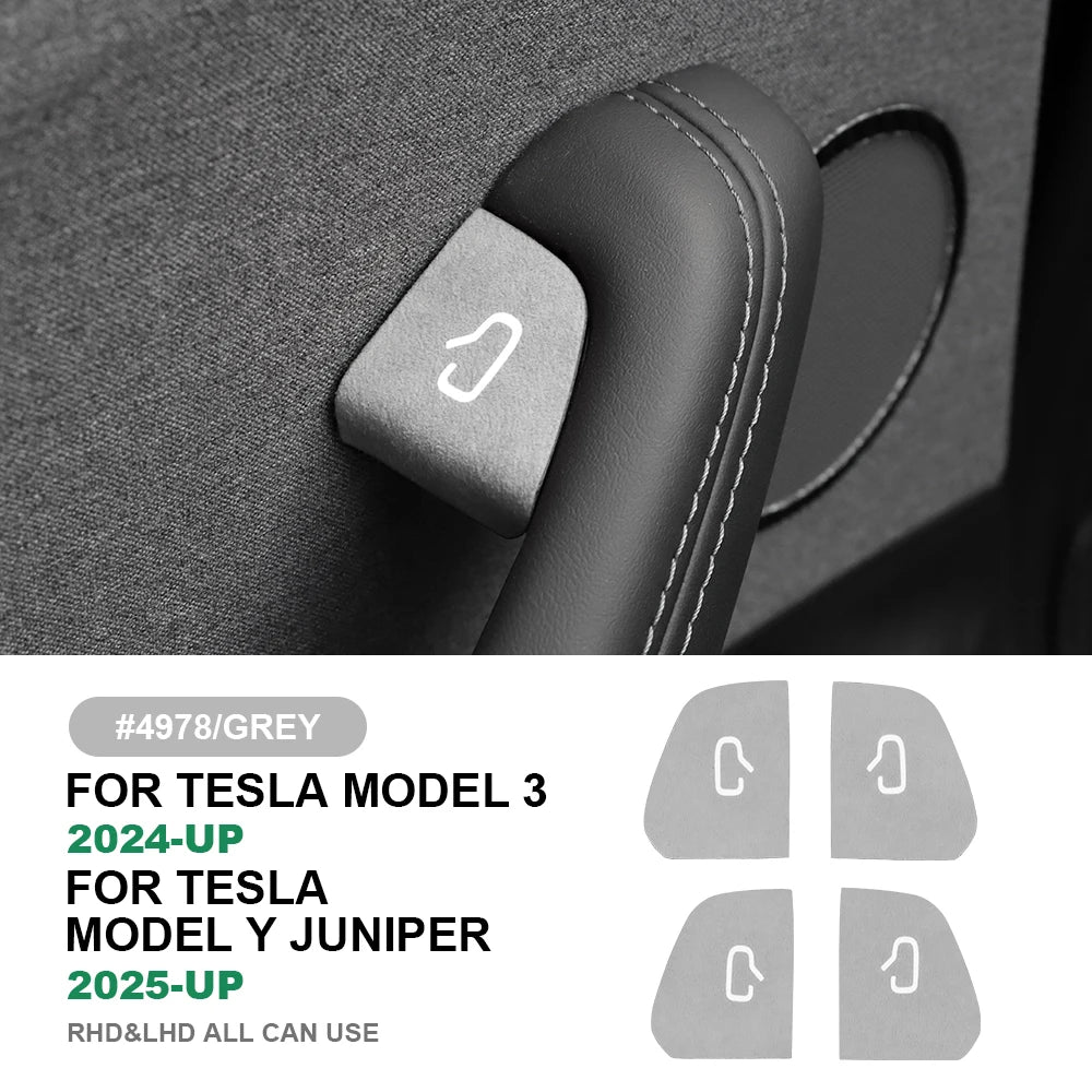 MiniRevs Alcantara Door Switch Panel Trim | Tesla Model 3 Highland & Model Y Juniper