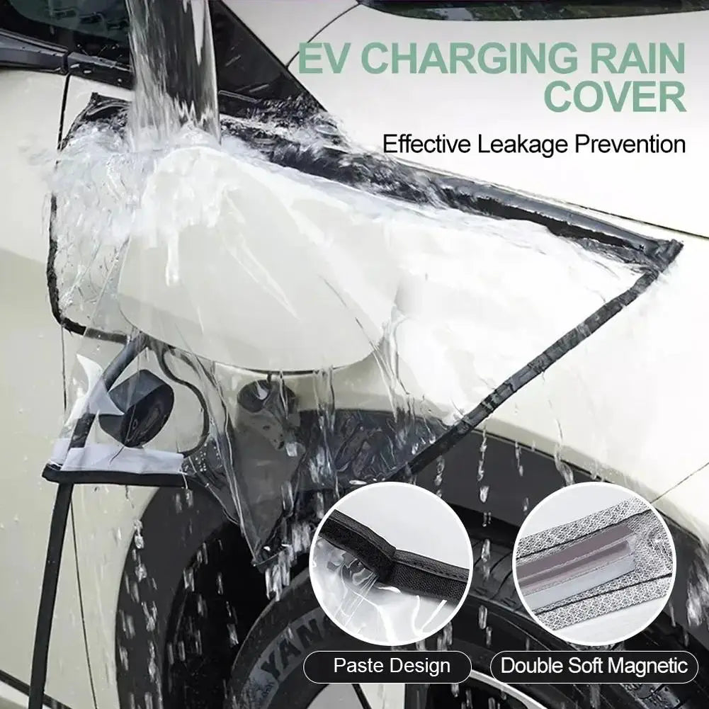 MiniRevs Magnetic Waterproof Charging Rain Cover for EVs | Universal Fit