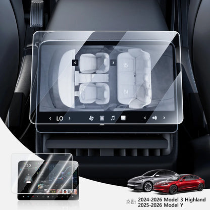 MiniRevs Tempered Glass Screen Protector for Tesla Model 3/Y/YL Highland Juniper 2025-2026 Rear Screen
