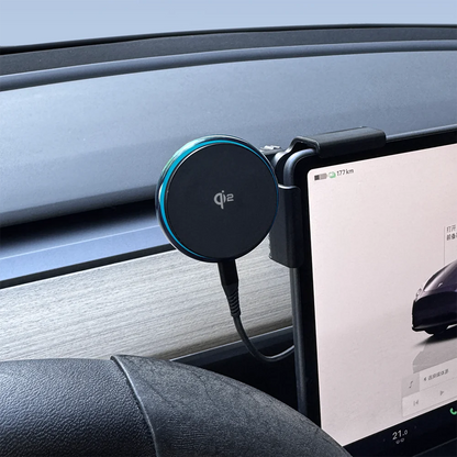 MiniRevs 25W Magnetic Wireless Charger Phone Mount for Tesla Model Y/3 Juniper 2026 | Qi2.2 MagSafe