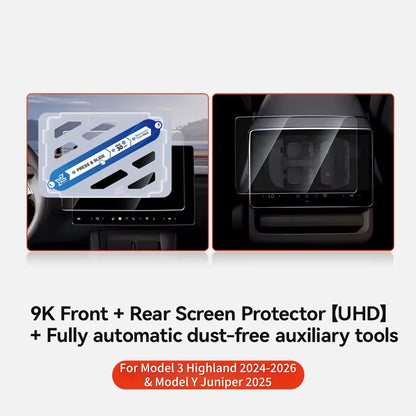 MiniRevs Tempered Glass Screen Protector for Tesla Model 3/Y/YL Highland Juniper 2025-2026 Rear Screen