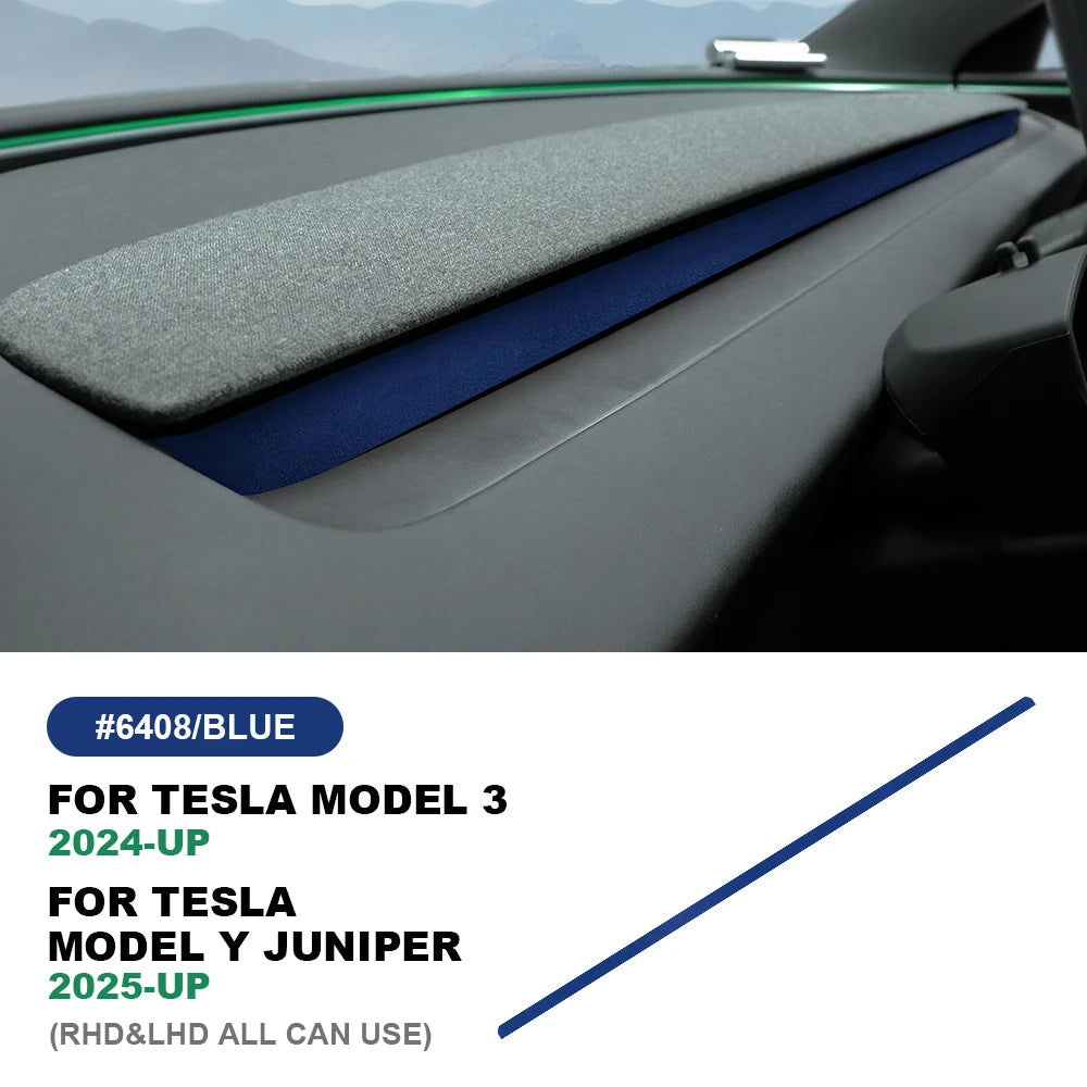 MiniRevs Italian Suede Dashboard Air Vent Trim for Tesla Model 3 Highland & Model Y Juniper