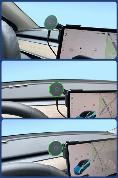 MiniRevs 25W Magnetic Wireless Charger Phone Mount for Tesla Model Y/3 Juniper 2026 | Qi2.2 MagSafe