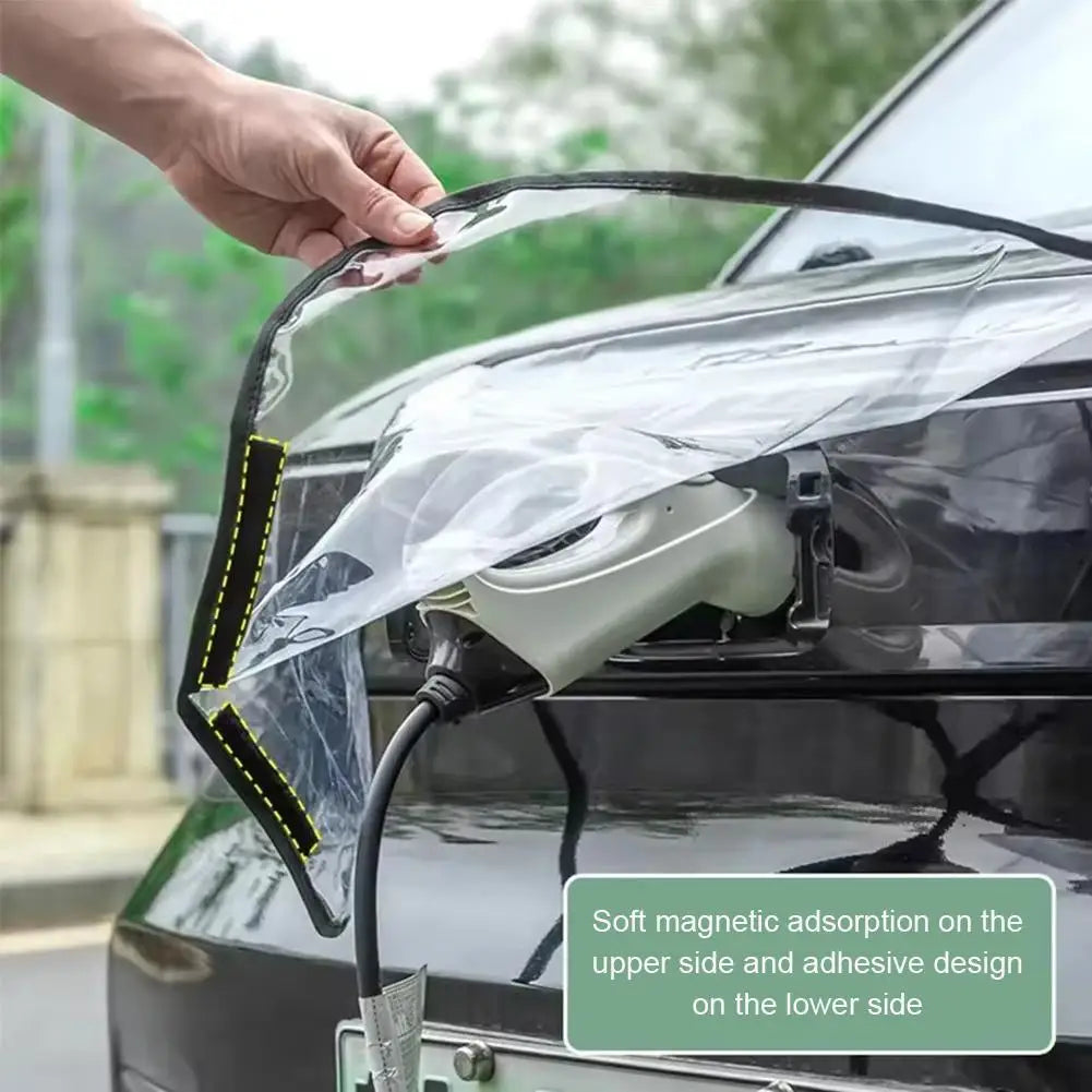 MiniRevs Magnetic Waterproof Charging Rain Cover for EVs | Universal Fit