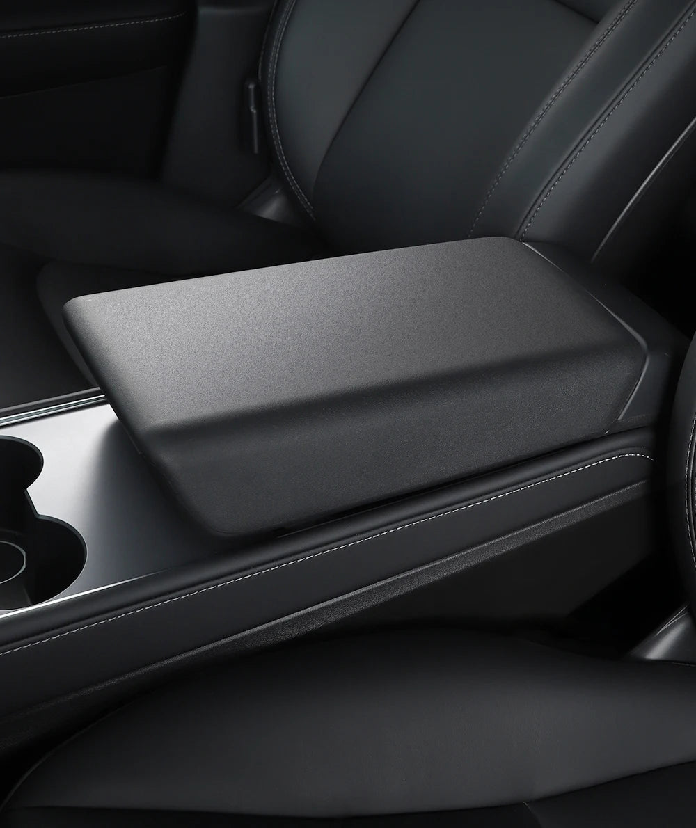 MiniRevs Leather Center Console Armrest Cover for Tesla Model 3/Y/YL Highland Juniper 2021-2026