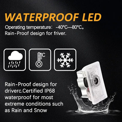 MiniRevs LED Door Welcome Light Projector for Tesla Model S/3/X/Y (2-Pack)