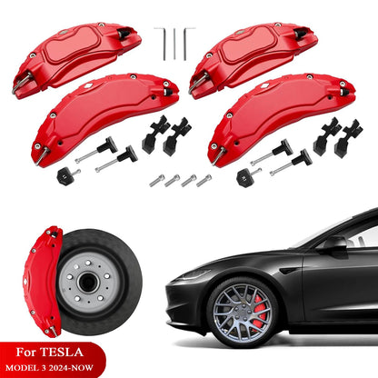 MiniRevs Brake Caliper Covers for Tesla Model 3 Highland 2024-2026 (4-Pack with Decals)