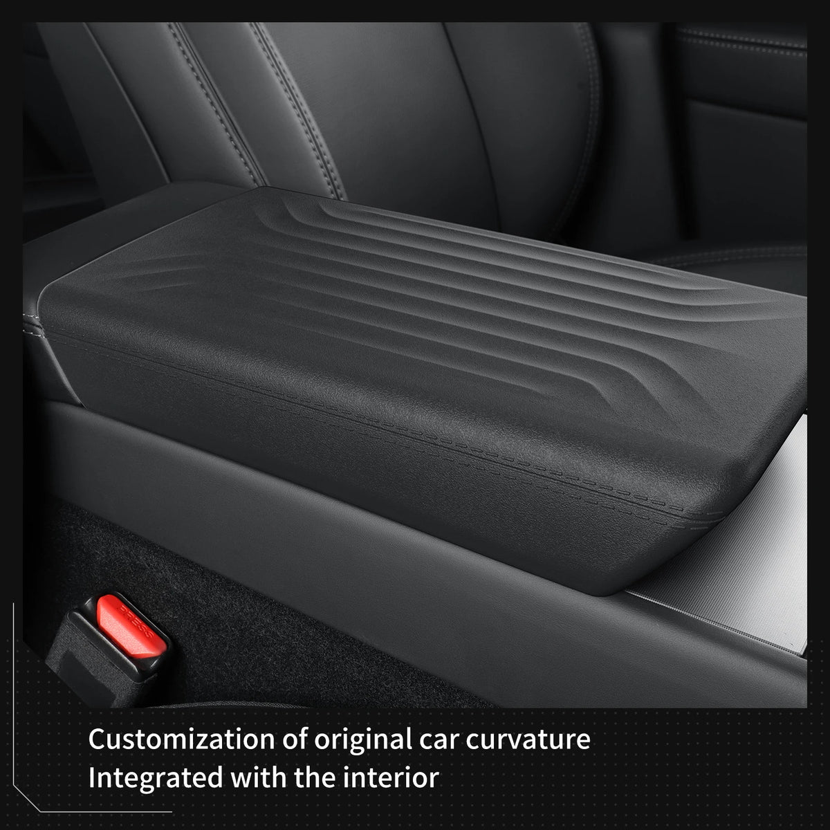 MiniRevs Leather Center Console Armrest Cover for Tesla Model 3/Y/YL Highland Juniper 2021-2026