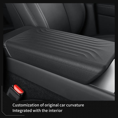MiniRevs Leather Center Console Armrest Cover for Tesla Model 3/Y/YL Highland Juniper 2021-2026