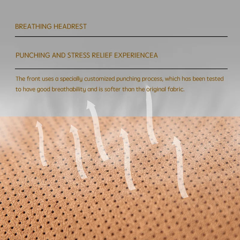 MiniRevs Suede Headrest & Lumbar Pillow Set for Tesla Model Y/3/S