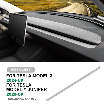 MiniRevs Italian Suede Dashboard Air Vent Trim for Tesla Model 3 Highland & Model Y Juniper