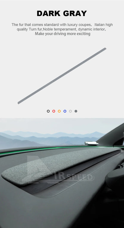 MiniRevs Italian Suede Dashboard Air Vent Trim for Tesla Model 3 Highland & Model Y Juniper