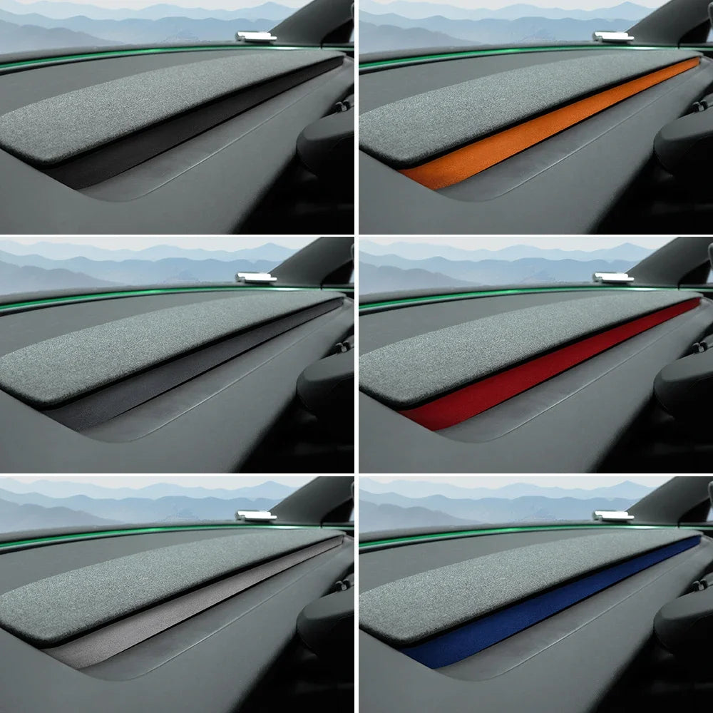 MiniRevs Italian Suede Dashboard Air Vent Trim for Tesla Model 3 Highland & Model Y Juniper