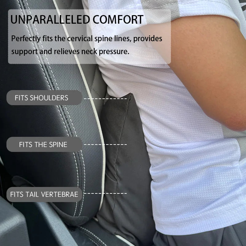 MiniRevs Suede Headrest & Lumbar Pillow Set for Tesla Model Y/3/S