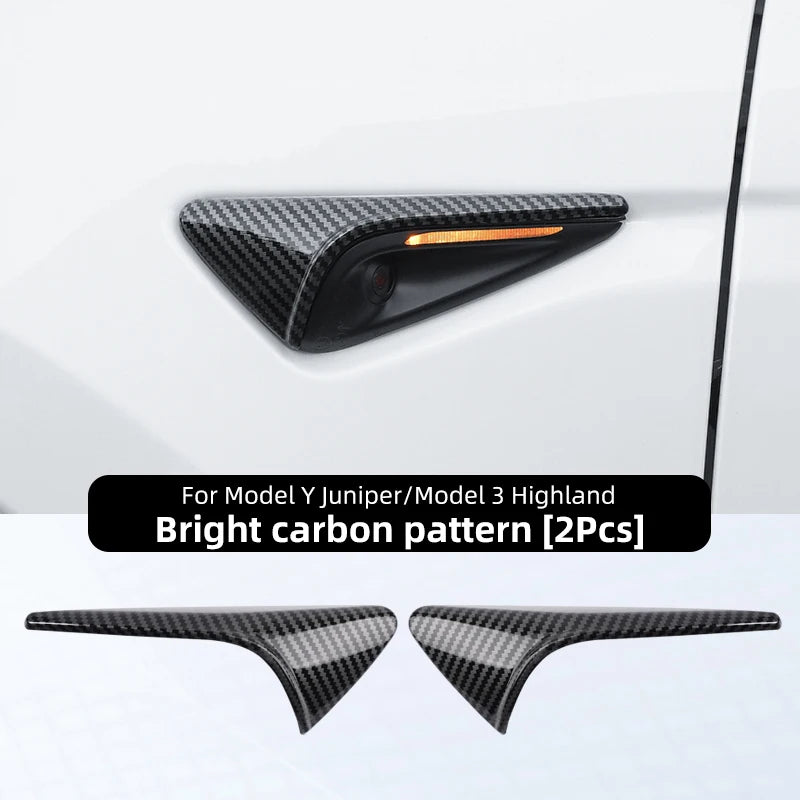 MiniRevs Carbon Fiber Turn Signal Camera Trim Cover for Tesla Model 3/Y/YL Highland Juniper 2026