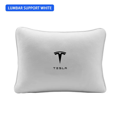 MiniRevs Suede Headrest & Lumbar Pillow Set for Tesla Model Y/3/S