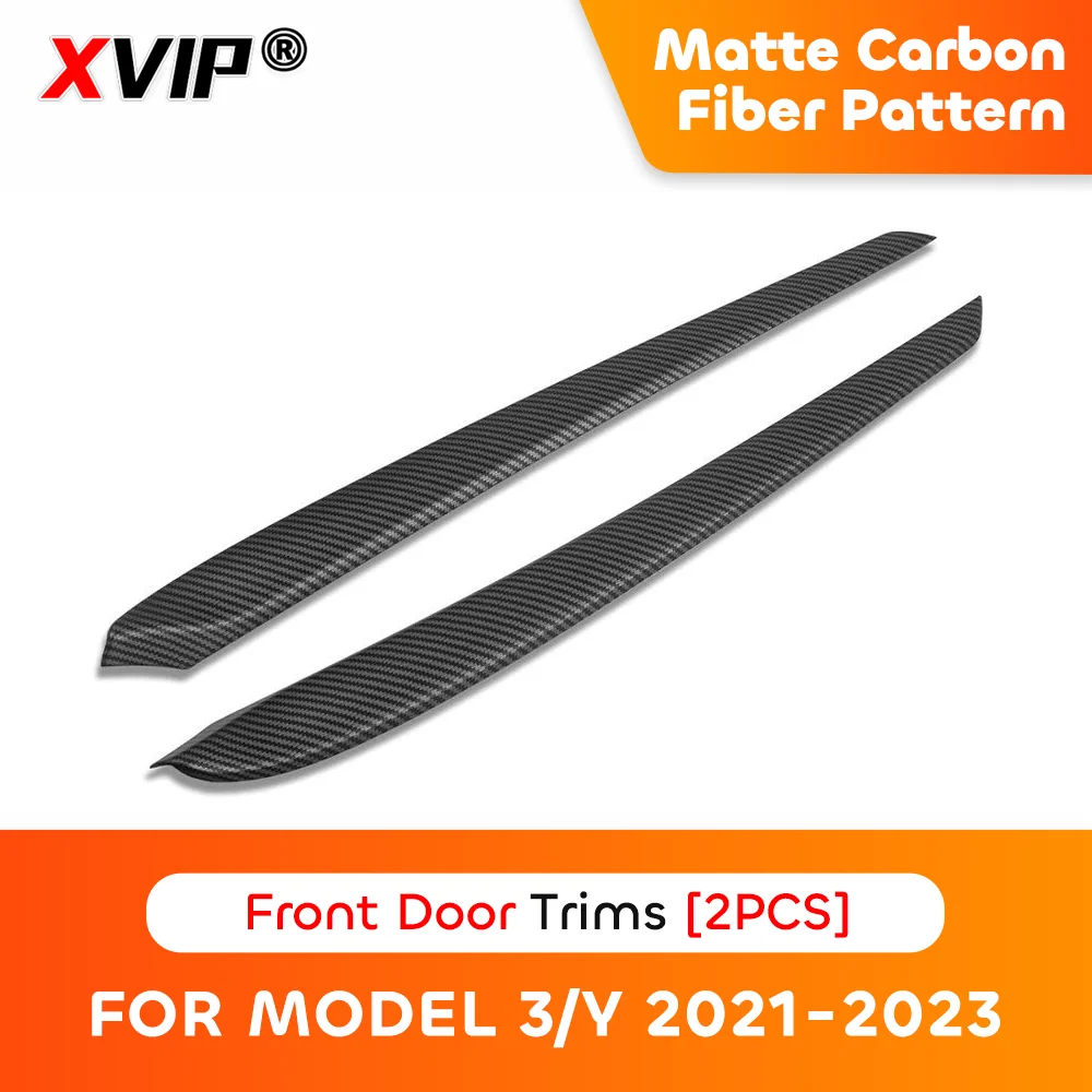 MiniRevs Carbon Fiber Dashboard & Door Trim Kit for Tesla Model 3/Y 2021-2023 | Glossy/Matte Black