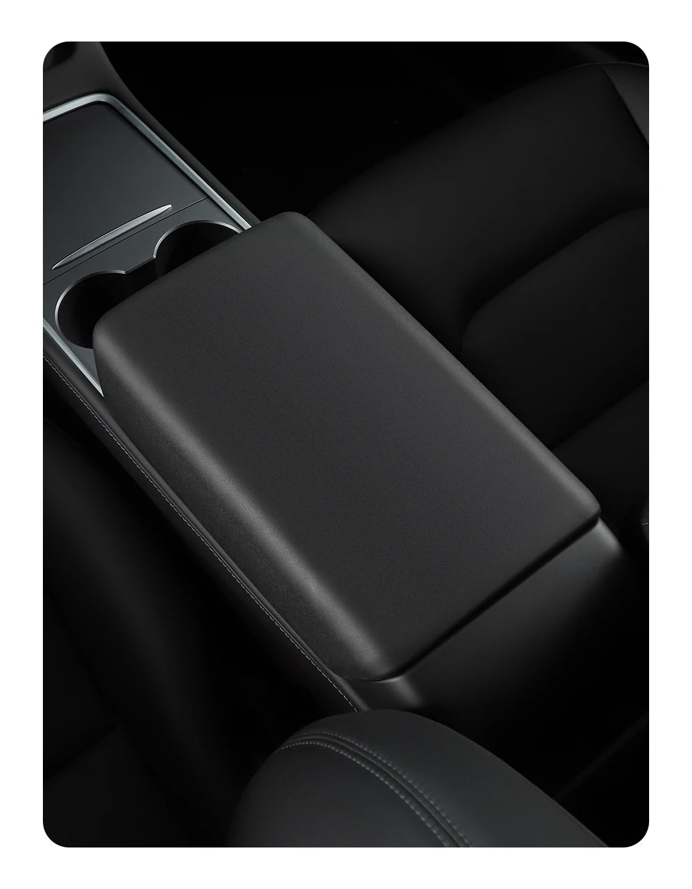 MiniRevs Leather Center Console Armrest Cover for Tesla Model 3/Y/YL Highland Juniper 2021-2026