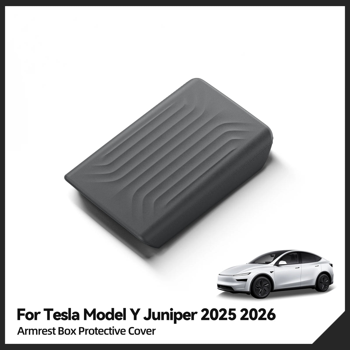 MiniRevs Leather Center Console Armrest Cover for Tesla Model 3/Y/YL Highland Juniper 2021-2026