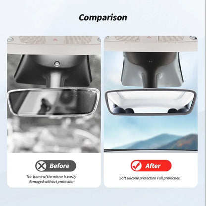 MiniRevs Silicone Rearview Mirror Protector Frame for Tesla Model 3/Y/S/X