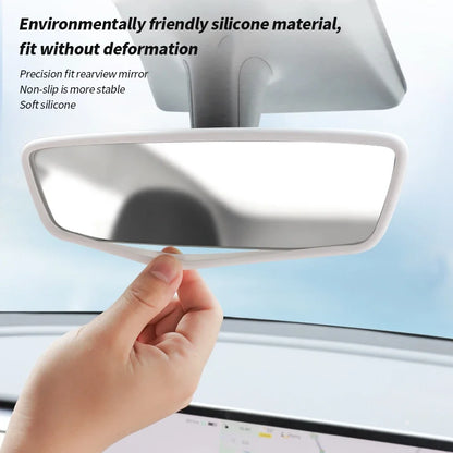 MiniRevs Silicone Rearview Mirror Protector Frame for Tesla Model 3/Y/S/X