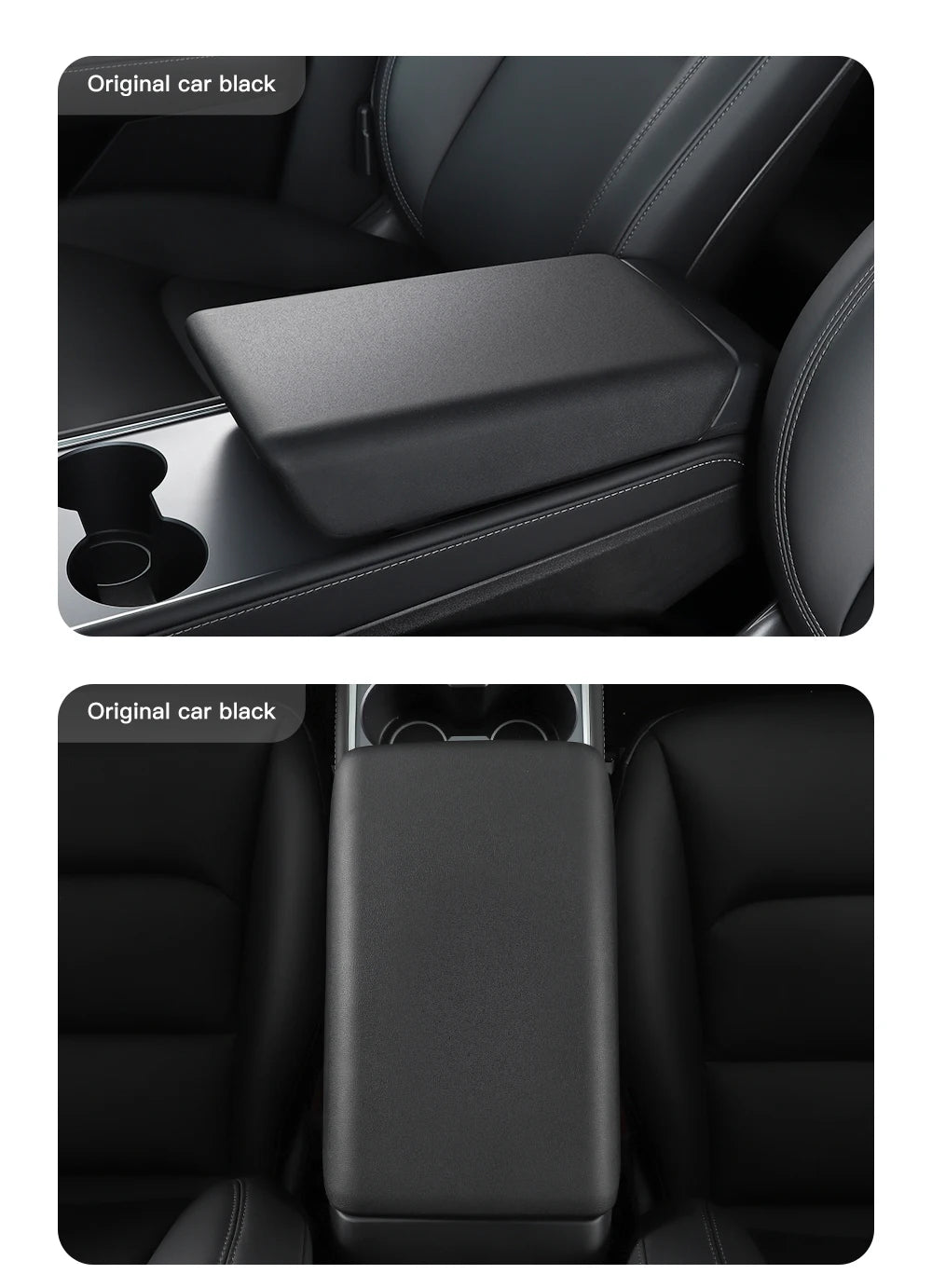 MiniRevs Leather Center Console Armrest Cover for Tesla Model 3/Y/YL Highland Juniper 2021-2026