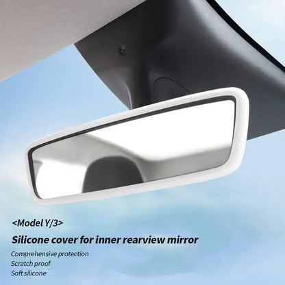 MiniRevs Silicone Rearview Mirror Protector Frame for Tesla Model 3/Y/S/X