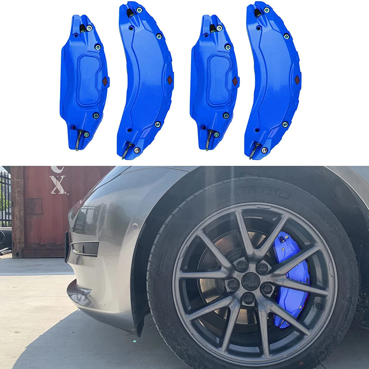 MiniRevs Brake Caliper Covers for Tesla Model 3 Highland 2024-2026 (4-Pack with Decals)