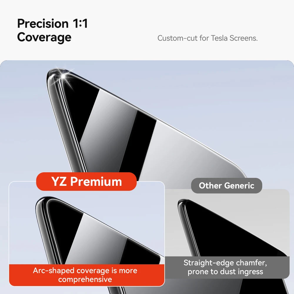 MiniRevs Tempered Glass Screen Protector for Tesla Model 3/Y/YL Highland Juniper 2025-2026 Rear Screen