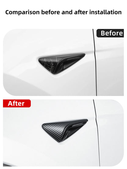 MiniRevs Carbon Fiber Turn Signal Camera Trim Cover for Tesla Model 3/Y/YL Highland Juniper 2026