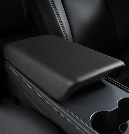 MiniRevs Leather Center Console Armrest Cover for Tesla Model 3/Y/YL Highland Juniper 2021-2026