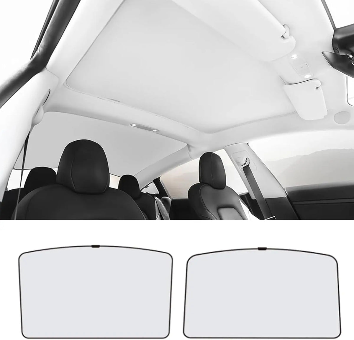 MiniRevs Nano Silver Glass Roof Sunshade for Tesla Model 3/X/Y/YL Highland Juniper 2020-2026