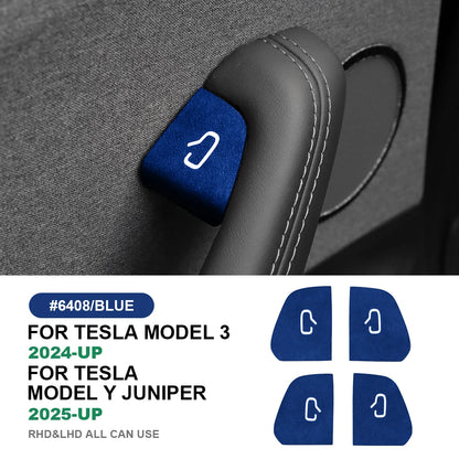 MiniRevs Alcantara Door Switch Panel Trim | Tesla Model 3 Highland & Model Y Juniper
