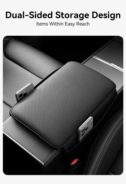 MiniRevs Leather Center Console Armrest Cover for Tesla Model 3/Y/YL Highland Juniper 2021-2026