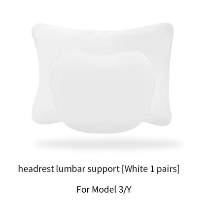 MiniRevs Flocking Neck & Lumbar Support Pillow Set for Tesla Model 3/Y