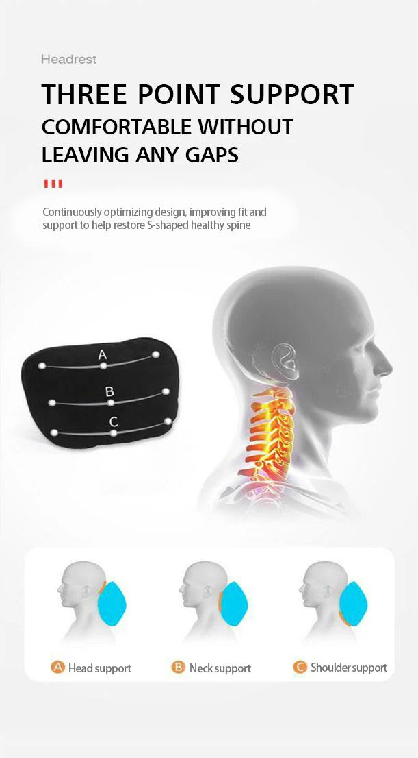 MiniRevs Flocking Neck & Lumbar Support Pillow Set for Tesla Model 3/Y
