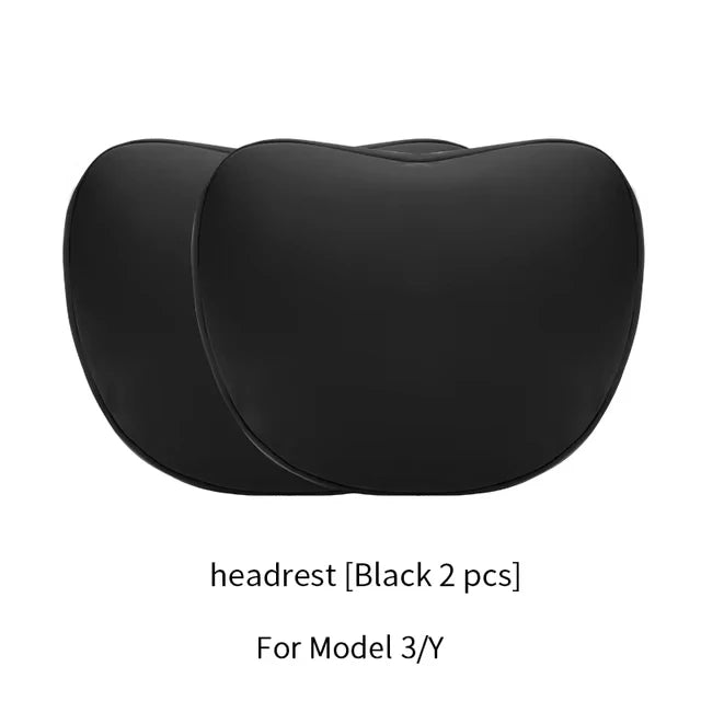 MiniRevs Flocking Neck & Lumbar Support Pillow Set for Tesla Model 3/Y