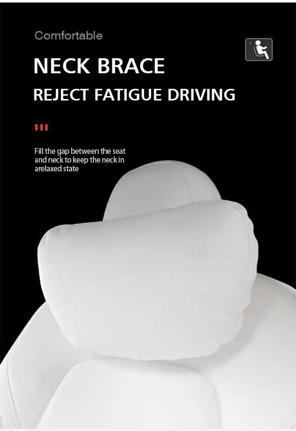 MiniRevs Flocking Neck & Lumbar Support Pillow Set for Tesla Model 3/Y