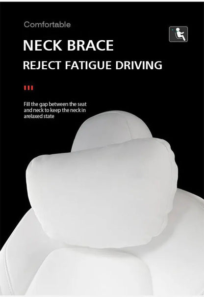 MiniRevs Flocking Neck & Lumbar Support Pillow Set for Tesla Model 3/Y