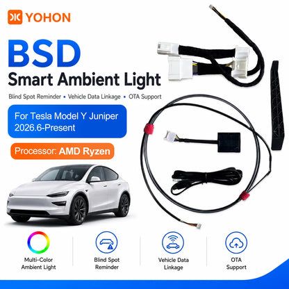 MiniRevs Smart RGB Ambient Light Bar for Tesla | Blind Spot & Speed Alert System