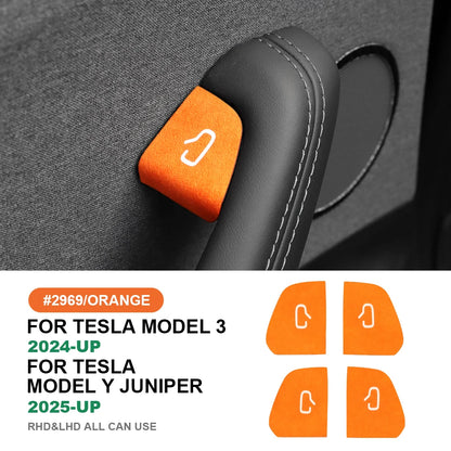 MiniRevs Alcantara Door Switch Panel Trim | Tesla Model 3 Highland & Model Y Juniper