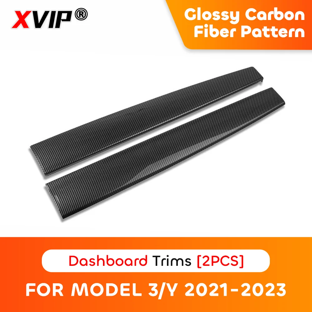 MiniRevs Carbon Fiber Dashboard & Door Trim Kit for Tesla Model 3/Y 2021-2023 | Glossy/Matte Black