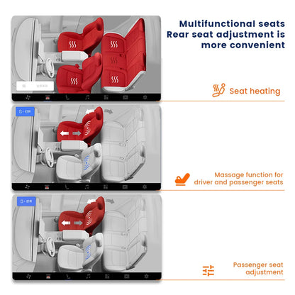 MiniRevs 8.66" Rear Seat Entertainment Display for Tesla Model 3/Y 2019-2023 | Android 13, 4G LTE, 4+64G
